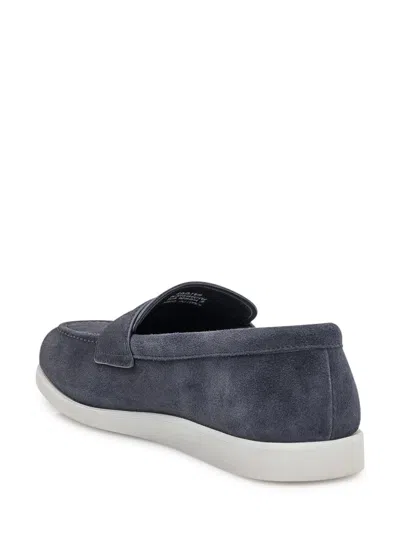 Church's Blue Suede Saddle Loafers In Blue