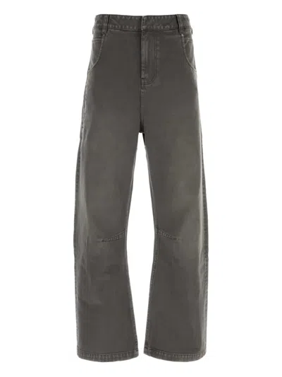 Entire Studios Dark Grey Denim Jeans In Gray