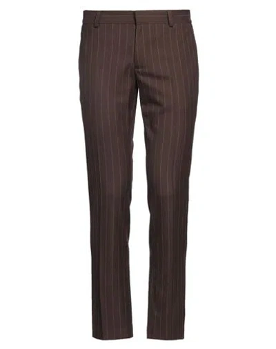 Daniele Alessandrini Man Pants Chocolate Brown Size 34 Polyester, Viscose, Elastane In Brown