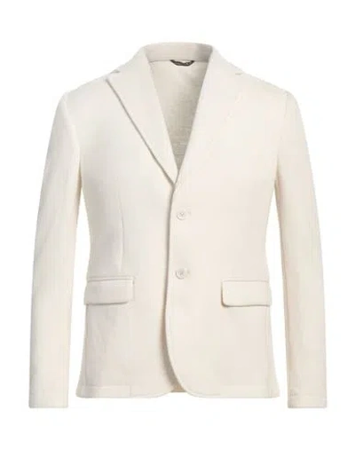 Daniele Alessandrini Man Blazer Off White Size 38 Polyester, Acrylic, Viscose In Off White