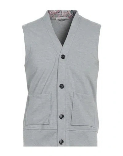 Grey Daniele Alessandrini Man Cardigan Light Grey Size M Polyester, Viscose, Elastane In Grey