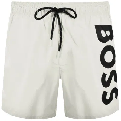 Hugo Boss Boss Octopus Swim Shorts Open White In White