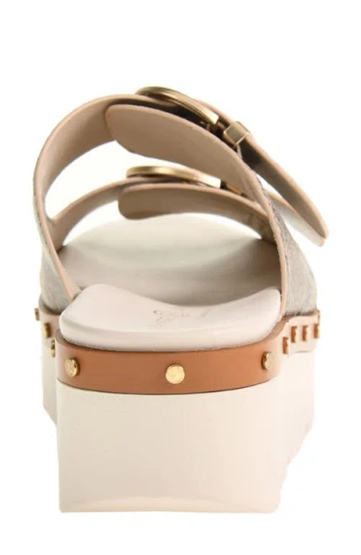 Chinese Laundry Surf's Up Platform Slide Sandal In Cream Multi