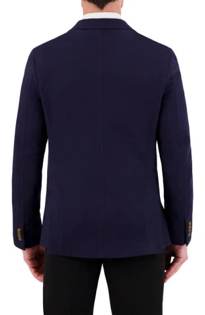 Victor Emmanuel Unstructured Comfort Knit Cotton Blend Sport Coat In 421 Navy
