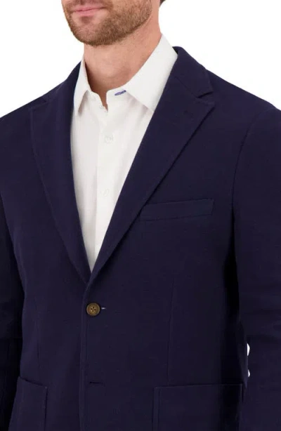 Victor Emmanuel Unstructured Comfort Knit Cotton Blend Sport Coat In 421 Navy
