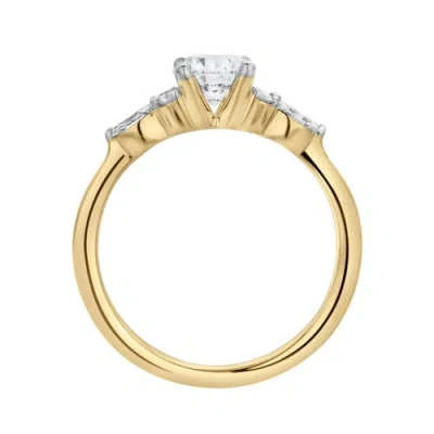 Luvmyjewelry Elora 14k Gold Round & Marquise Cut Lab Grown Diamond Engagement Ring In 14k Yellow Gold