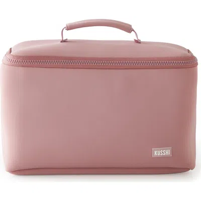 Kusshi Large Neoprene Train Case In Mauve/stone-large