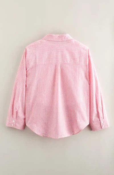 Nordstrom Kids' Stripe Button-up & Tank Set In Pink Boss Nova Stripe