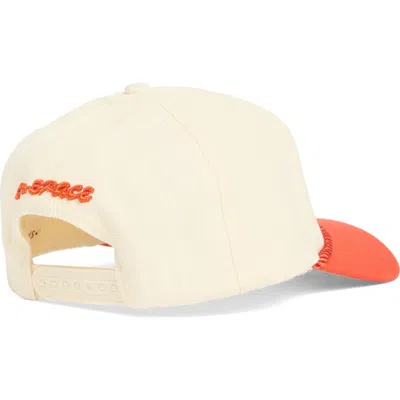 L*space Lspace Newport Snapback Baseball Cap In Grapefruit/cream