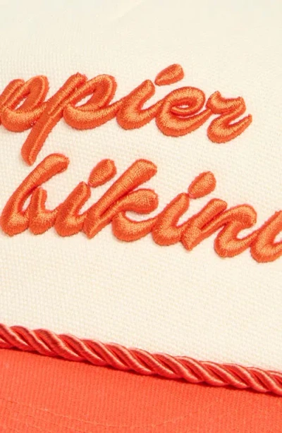 L*space Lspace Newport Snapback Baseball Cap In Grapefruit/cream