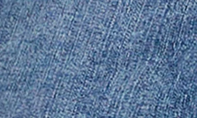 Hint Of Blu Happy Shaggy High Waist Raw Hem Wide Leg Jeans In Country Blue