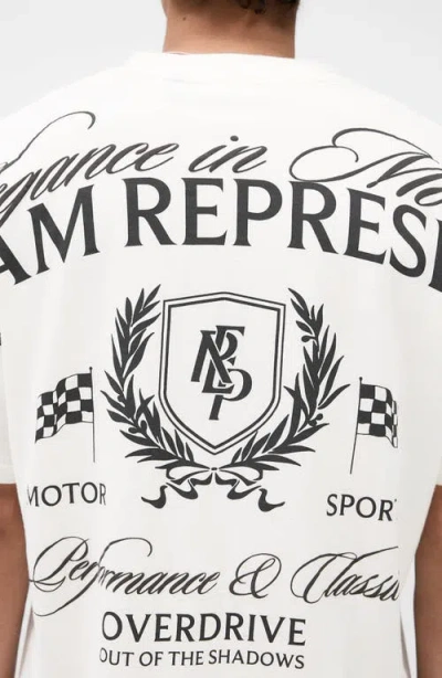 Represent White T-shirt With Logo Crest In Multicolor