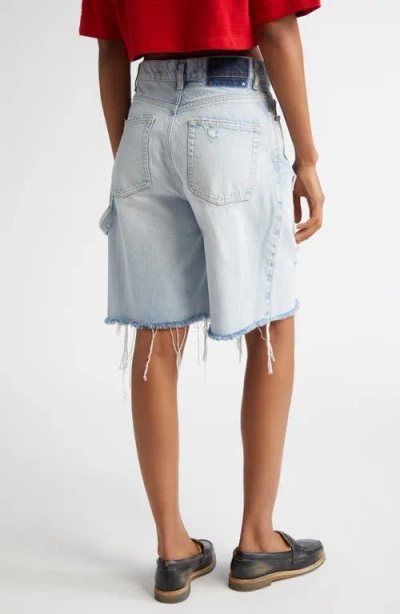 Golden Goose Marsha Denim Shorts In Cloud Blue