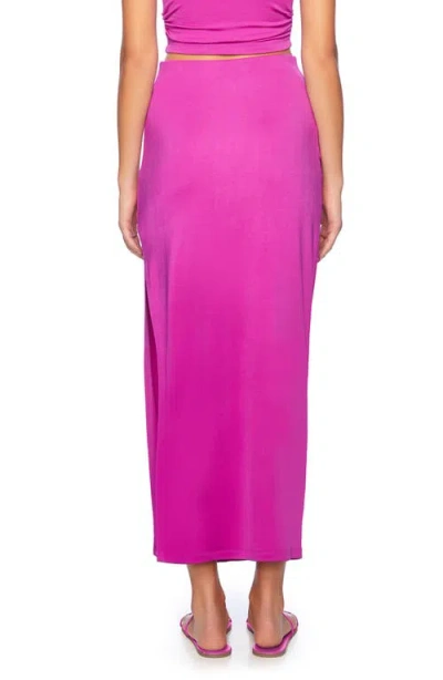 Susana Monaco Side Gathered Slit Skirt In Supernova In Supernova