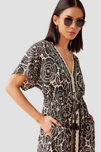 Omika Pia Caftan In Carmen Graphite