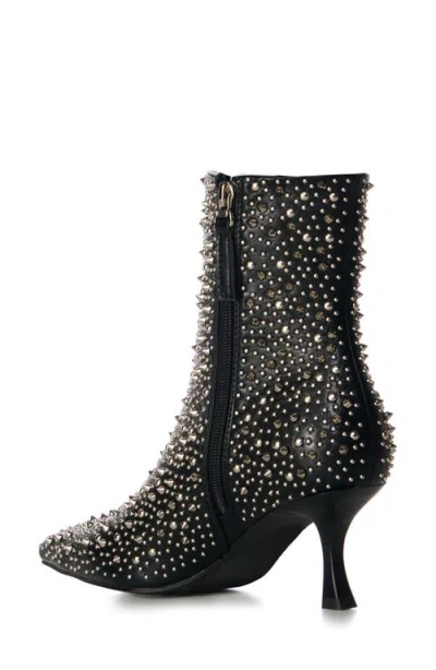 Azalea Wang Ridley Studded Pointed Toe Bootie In Black