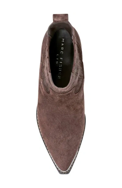Marc Fisher Ltd Pryce Pointy Toe Bootie In Dark Brown