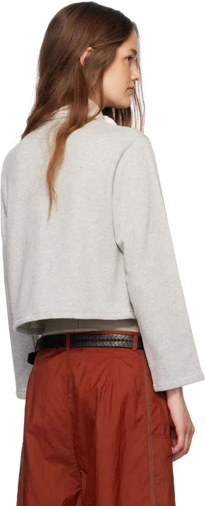 Bode Gray Heathered Cardigan In Grey Grey