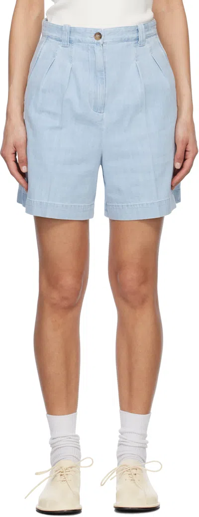 Apc A.p.c. Shorts In Iav Pale Blue