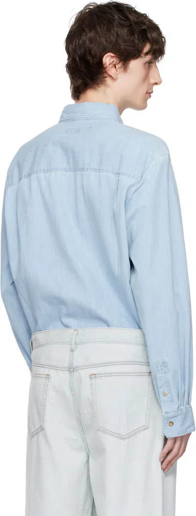 Apc A.p.c. Chemise Mathias In Iav Pale Blue