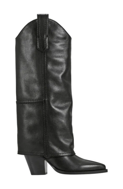Marc Fisher Ltd Harlo Foldover Shaft Knee High Boot In Black 2