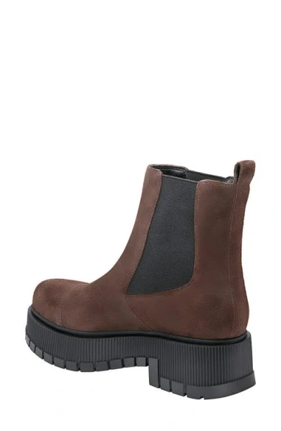 Marc Fisher Ltd Bermuda Lug Sole Chelsea Boot In Dark Brown