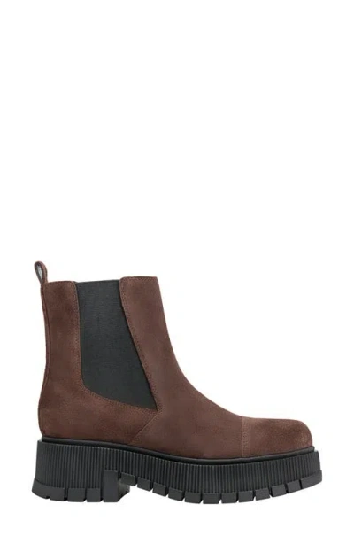 Marc Fisher Ltd Bermuda Lug Sole Chelsea Boot In Dark Brown