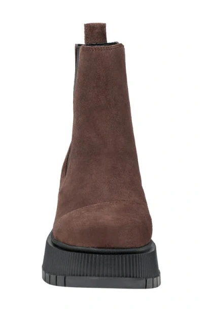 Marc Fisher Ltd Bermuda Lug Sole Chelsea Boot In Dark Brown