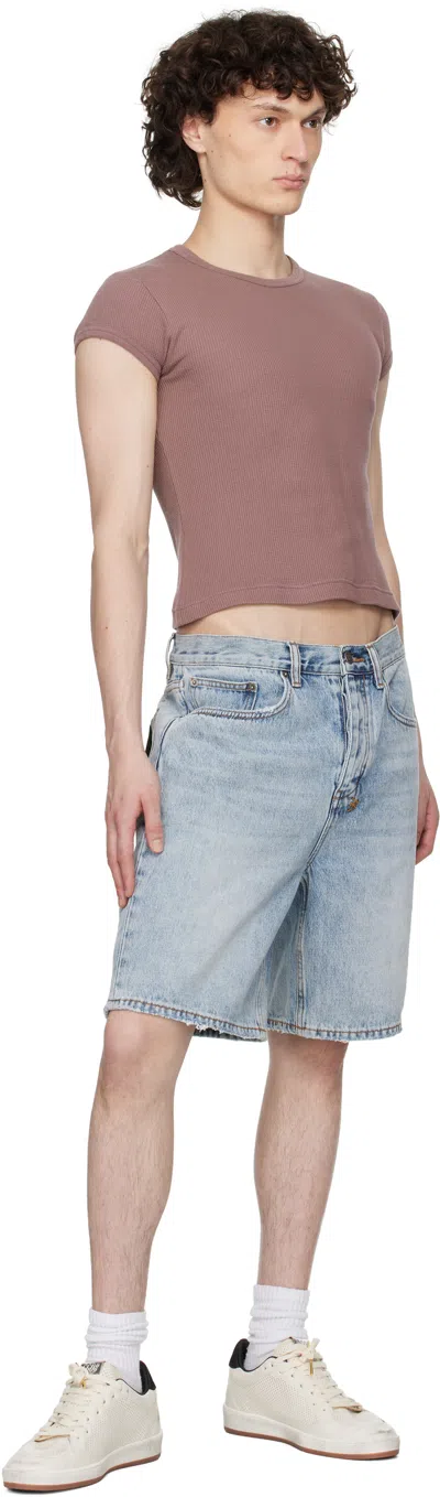 Ksubi Blue Anti K Denim Shorts In Denim