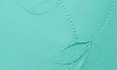 Hunkemoller Hunkemöller Diva Embrodiered Mesh Underwire Bra In Pool Blue