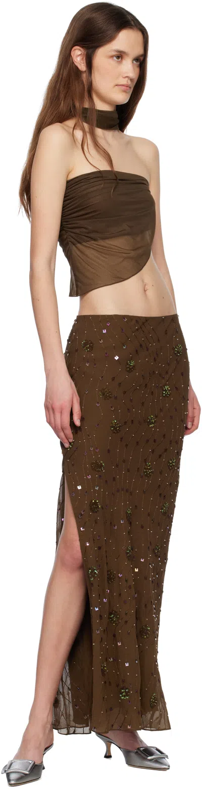 Mirror Palais Deity Top In Brown
