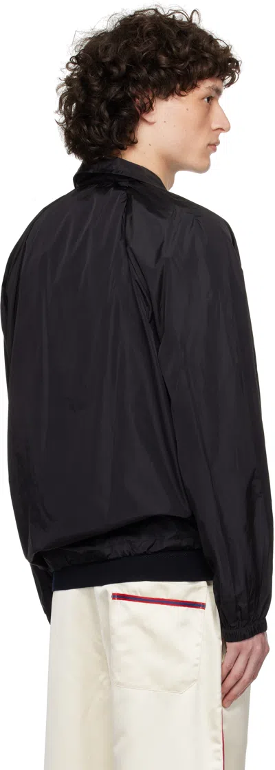 Bode Black Nylon Track Jacket In Black