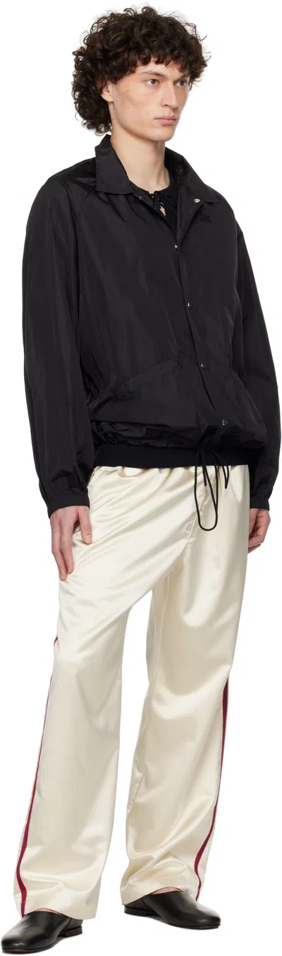 Bode Black Nylon Track Jacket In Black