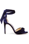 ALEXANDRE BIRMAN Clarita bow-embellished velvet sandals