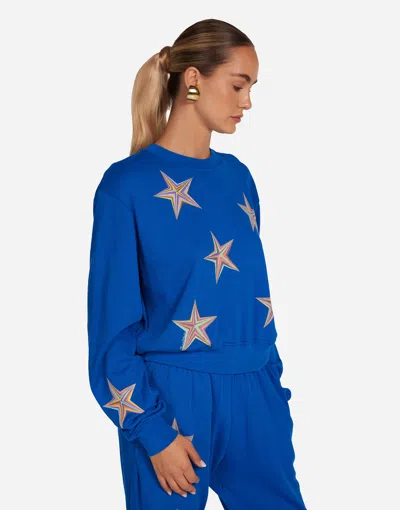 Lauren Moshi Spalding Color Pinwheel  Stars In Vibrant Blue