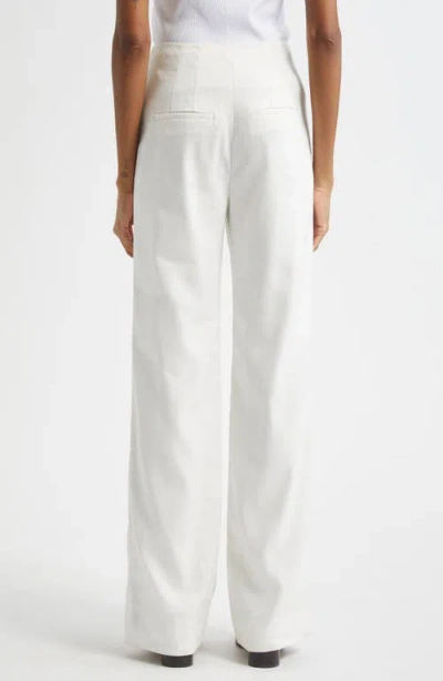 Veronica Beard Jude Linen Wide-leg Pant In Off White