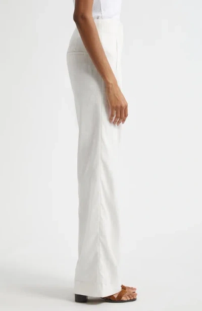 Veronica Beard Jude Linen Wide-leg Pant In Off White