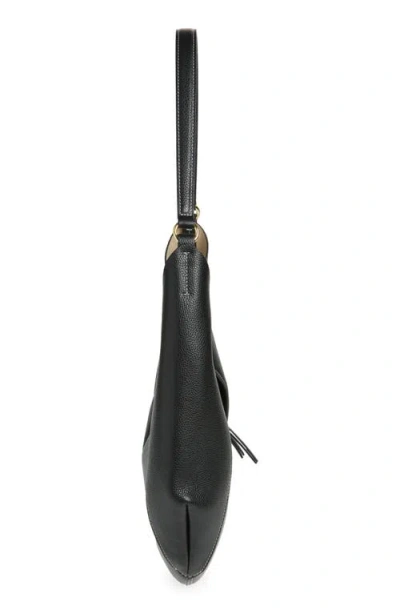 Ree Projects Large Riva Pebbled Leather Hobo Bag In Black
