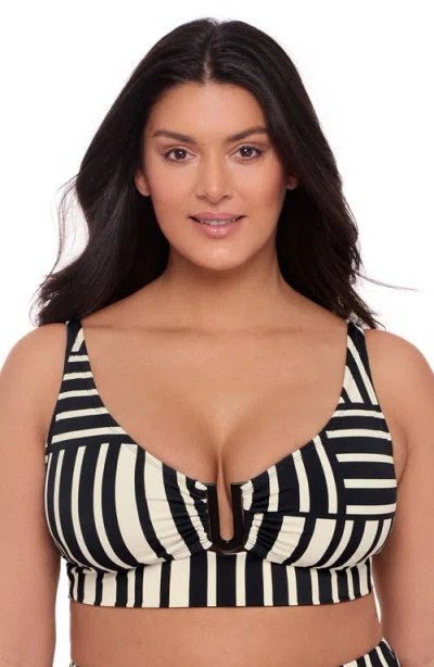S3 U-wire Adjustable Midkini Swim Top In Chic Crossing