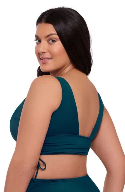 S3 Cinched Adjustable Midkini Top In Dusk Blue