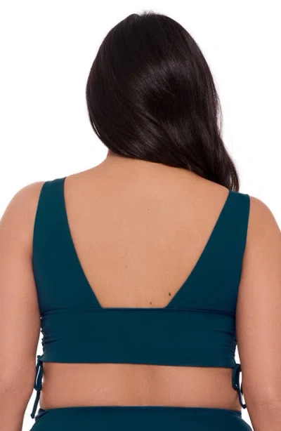 S3 Cinched Adjustable Midkini Top In Dusk Blue