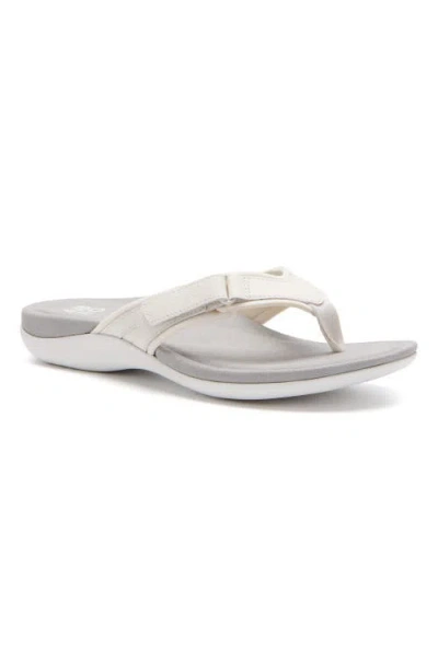 Abeo Oasis Sport Flip Flop In White - Regular