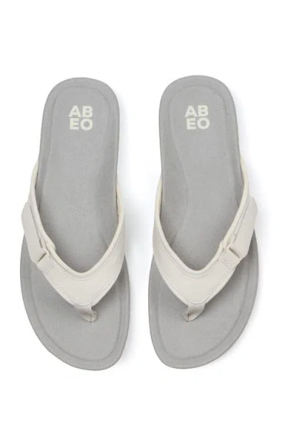 Abeo Oasis Sport Flip Flop In White - Regular