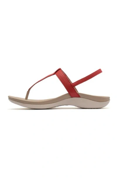 Abeo Oasis T Strap Sandal In Red - Metatarsal