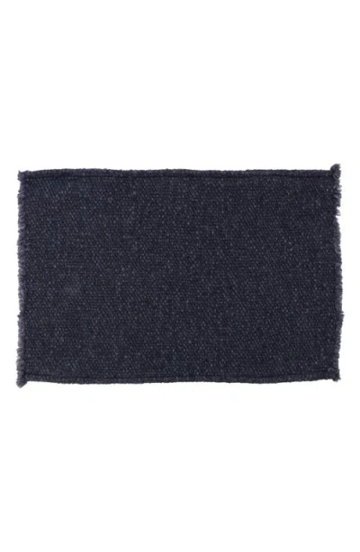 Pom Pom At Home Porter Set Of 4 Linen Blend Placemats In Navy