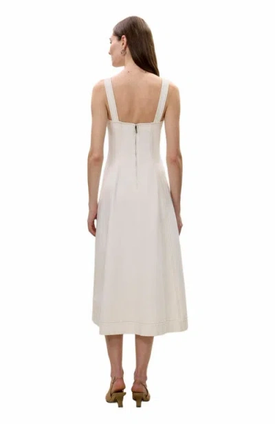 Rebecca Taylor Cora Denim Dress In Eggshell White In Eggshell Wash