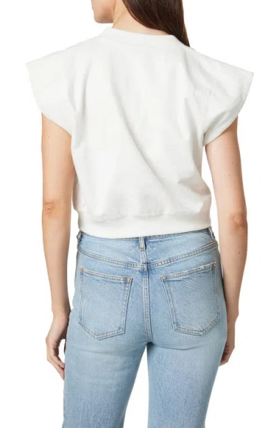 Habitual Extended Shoulder Crop Knit Top In Marshmallow
