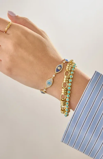 Baublebar Alternating Evil Eye Bracelet In Blue
