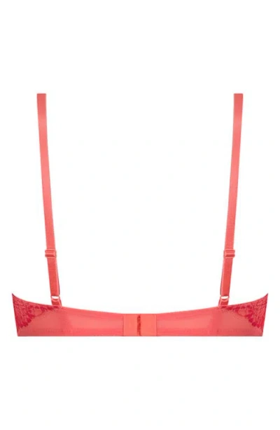 Hunkemoller Hunkemöller Cherry Mesh & Lace Underwire Bra In Sugar Coral