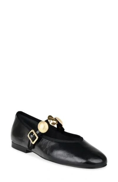 Dolce Vita Relan Ballet Flats Black Leather In Black Leather